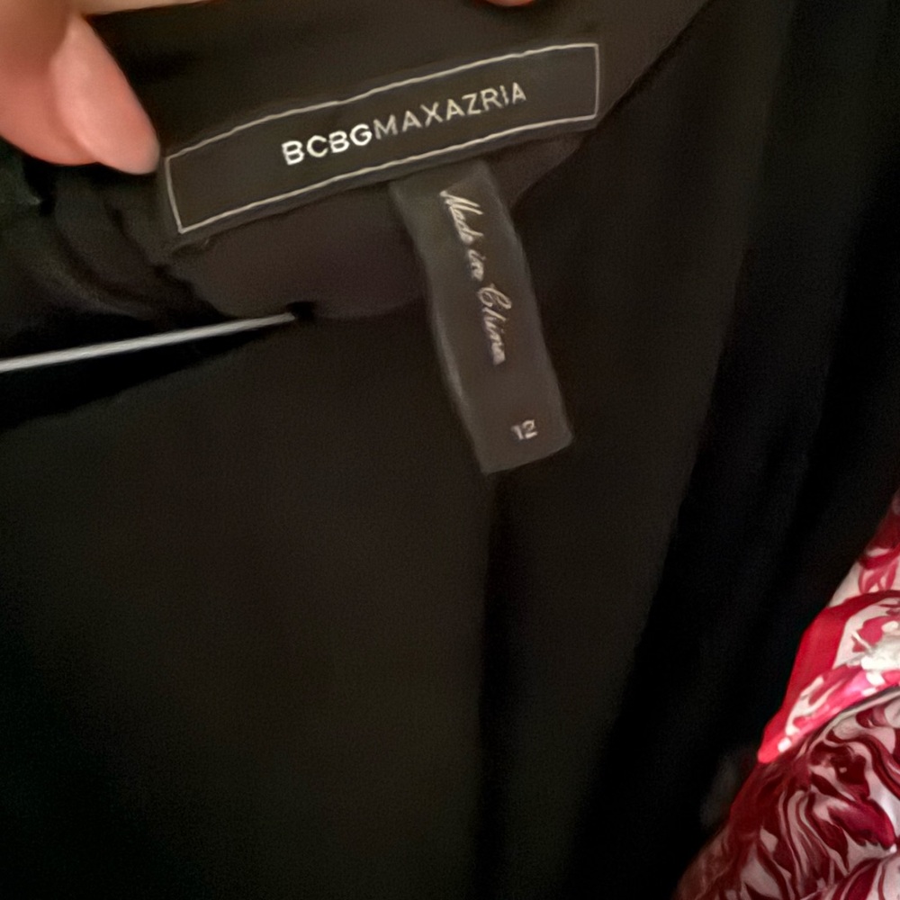 BCBGMaxAzria solace flutter sleeve dress solid black 5947 - Picture 5 of 5